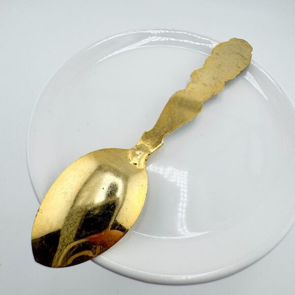Tennessee Vintage Souvenir Spoon Collectible Gold Tone New with Box Purple Pink - Picture 6 of 7
